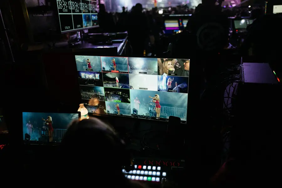 Video village switching Sexyy Red on the festival stage